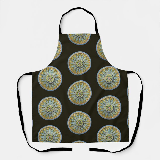 Tablier Rosette architecturale antique n° 2 (Recto)