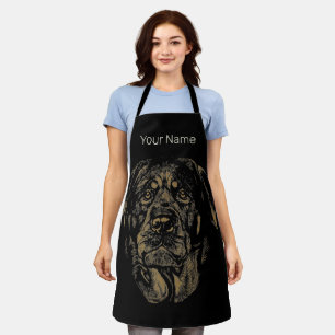 Tablier Rottweiler Chien Portrait Vintage Rottie Design
