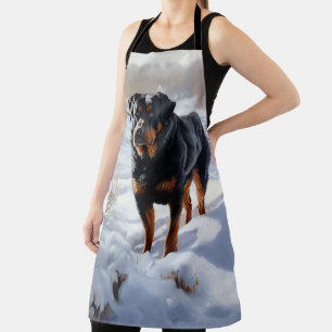 Tablier Rottweiler Laisser neiger Noël