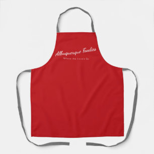 Tablier rouge avec logo Albuquerque Foodies