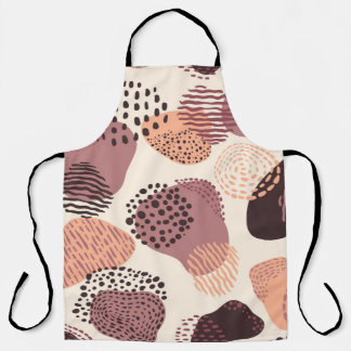 Tablier Rouge Brown biologique, Formes Abstraites.