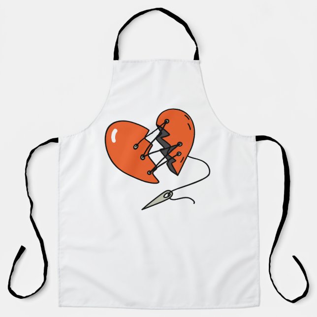 Tablier Rouge de coeur brisé (Recto)