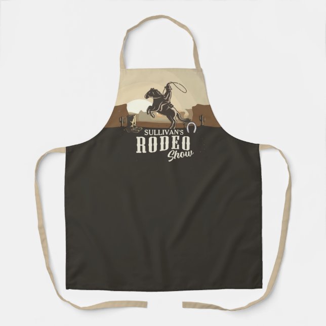 Tablier Roundup Cowboy Rodeo Show Personalized (Recto)