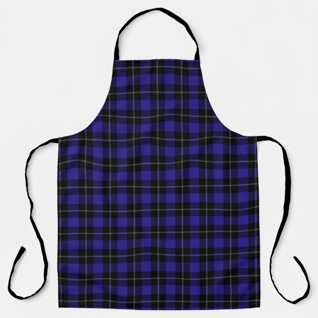 Tablier Royal Blue Black Plaid (Recto)