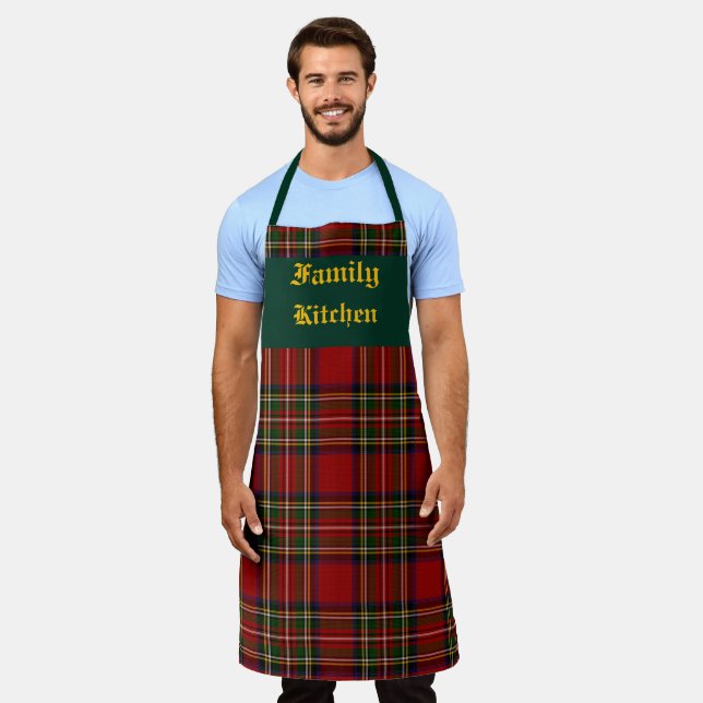 Tablier Royal Stewart Clan Tartan Plaid Personnalisé (Porté)