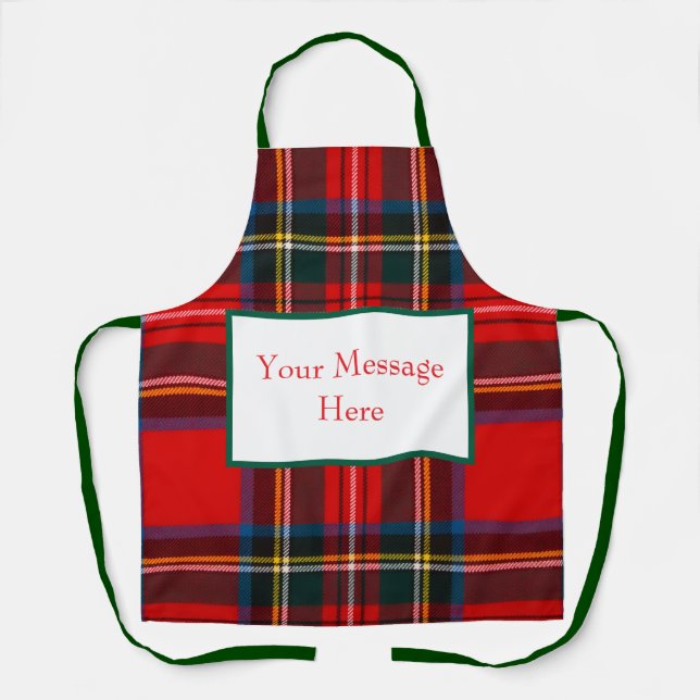 Tablier Royal Stewart Plaid PERSONNALISER Unisex (Recto)