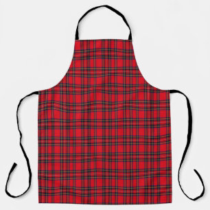 Tablier Royal Stewart tartan rouge noir