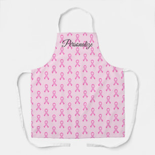 Tablier Ruban rose conscience cancer du sein cuisine perso