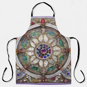 Tablier Ruby, Amethyst, Sapphire et Pearl Mandala