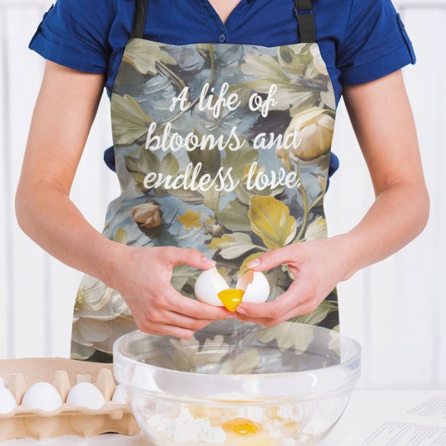 Tablier Rustic Blooms des cadeaux de retraite personnalisé (Rustic Blooms Custom Retirement Gifts for Her)