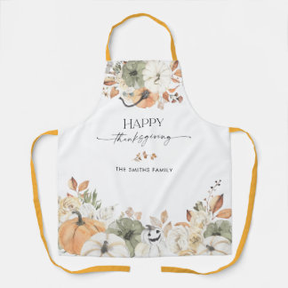 Tablier Rustic Pumpkins Thanksgiving All-Over Print Apron
