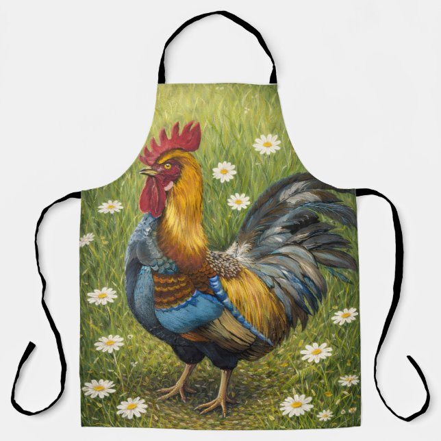 Tablier Rustic Rooster Farmhouse Kitchen Apron (Recto)