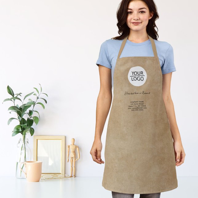 Tablier Rustique Ajouter votre logo Texte personnalisé Pro (Créateur téléchargé)