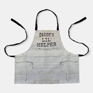 Tablier Rustique Bois mignon petit aide de papa