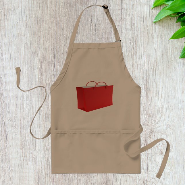 Tablier Sac commercial rouge Vibrant Adulte Apron (Créateur téléchargé)