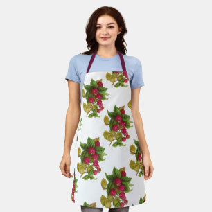 TABLIER SAC FOURRE-TOUT FRUITS ROUGES / FRAMBOISES