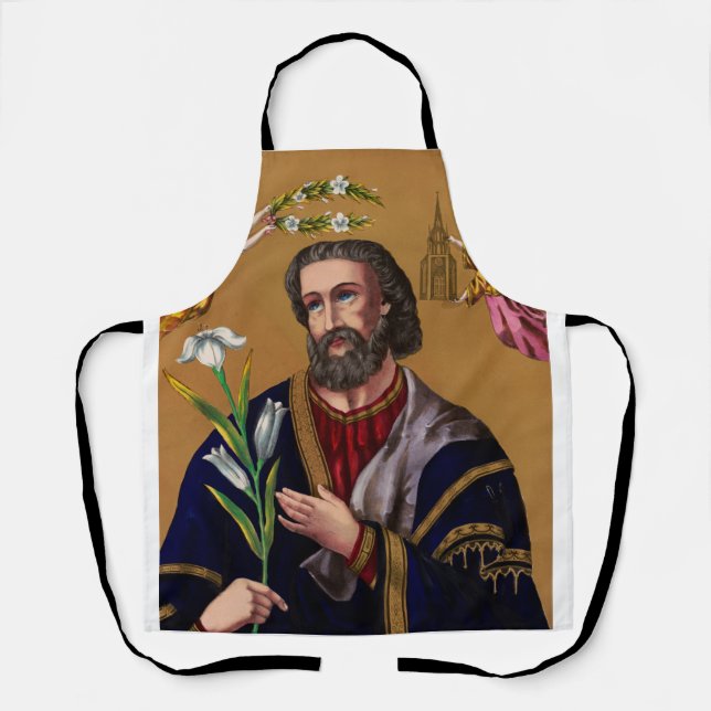 Tablier Saint Joseph Guardian de la Sainte Famille (Recto)