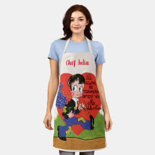Tablier Saint Valentin, Hobo Coeur de garçon Vintage