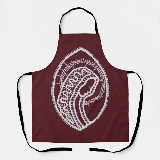 Tablier Sainte Vierge Marie, dentelle (Recto)