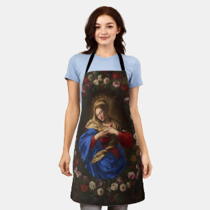 Tablier Sainte Vierge Marie Roses religieux
