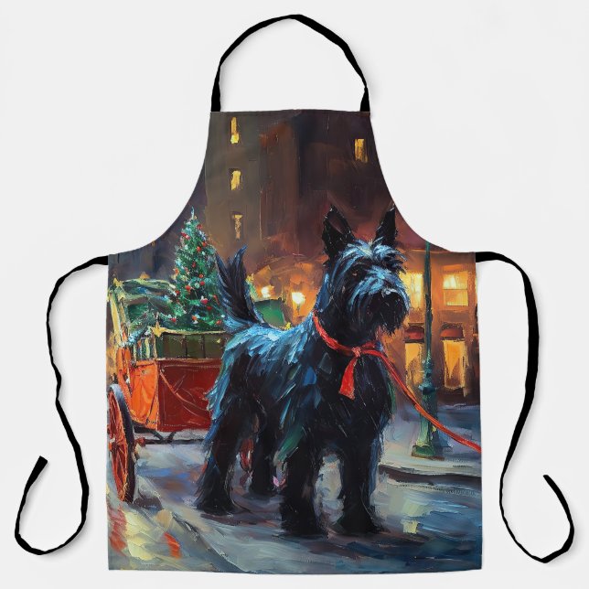 Tablier Saison de Noël du Terrier écossais (Recto)
