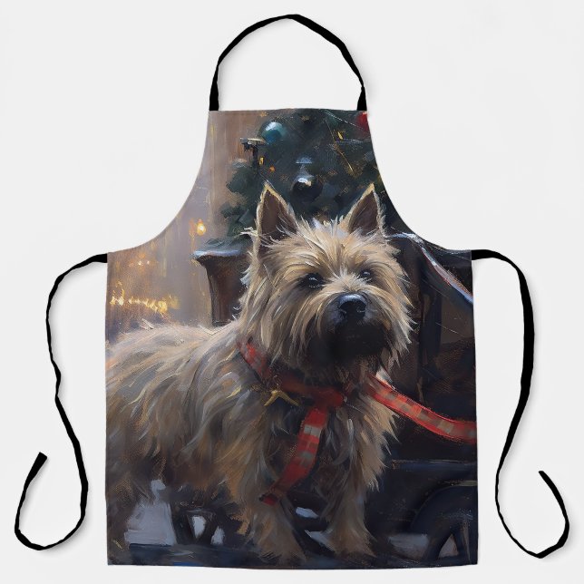 Tablier Saison Festive de Noël à Cairn Terrier (Recto)