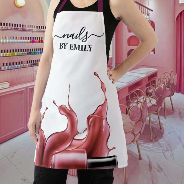 Tablier Salon à ongles personnalisé polonais (Créateur téléchargé)