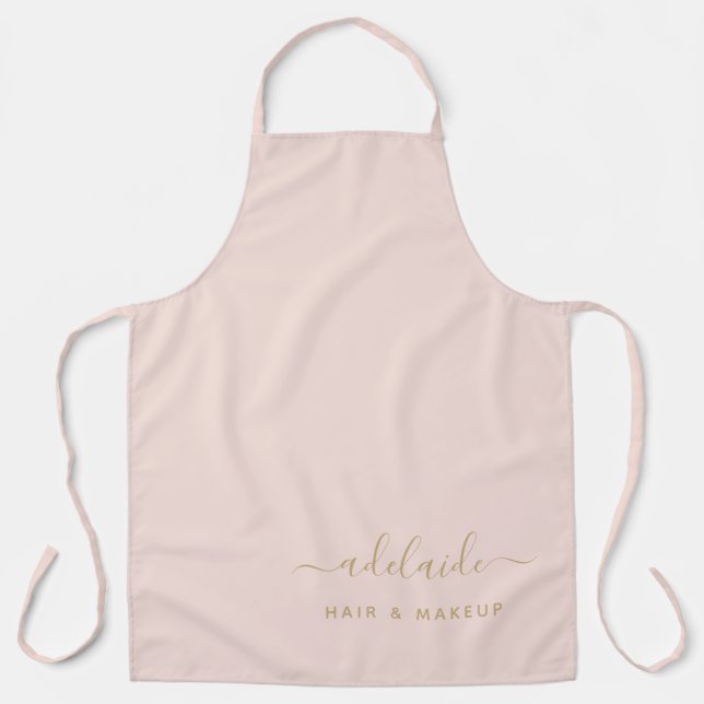 Tablier Salon d'artiste maquillage Blush Pink Gold (Recto)