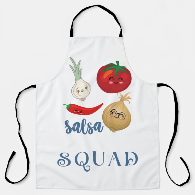Tablier salsa squad Cute nourriture humour citation Drôle (Recto)