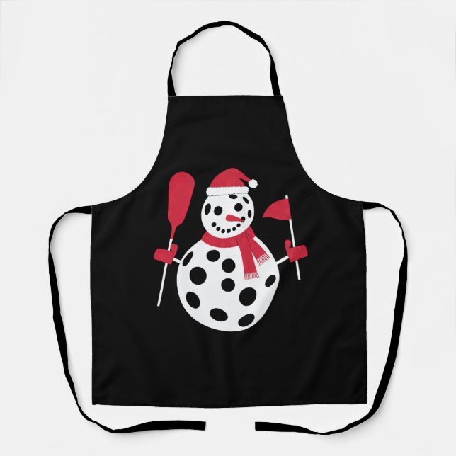 Tablier Santa Hat Snowman Famille Xmas Correspondant Pickl (Recto)