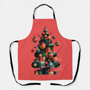 Tablier Sapin de Noël géométrique