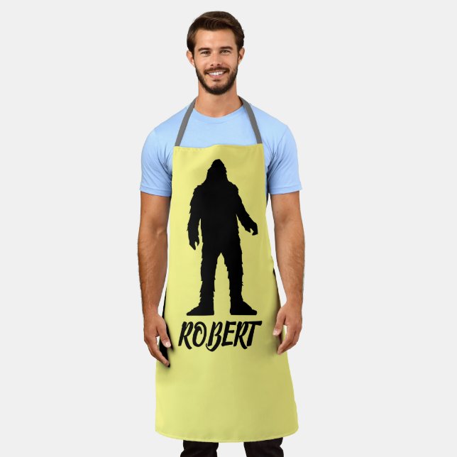 TABLIER SASQUATCH BIGFOOT CUSTOM DAD KITCHEN APRON (Porté)