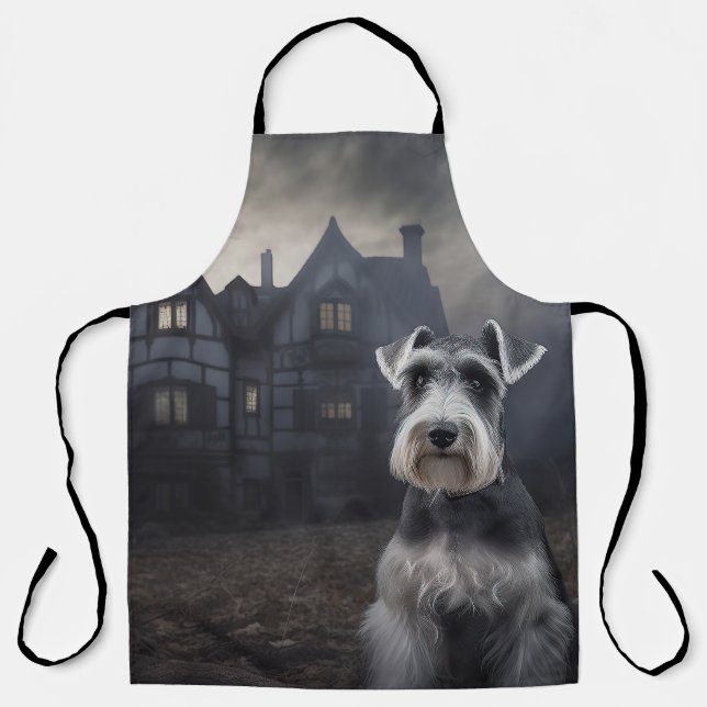 Tablier Scandale d'Halloween Schnauzer Miniature (Recto)
