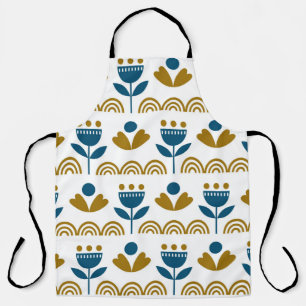 Tablier Scandinavian folk art seamless vintage pattern wit