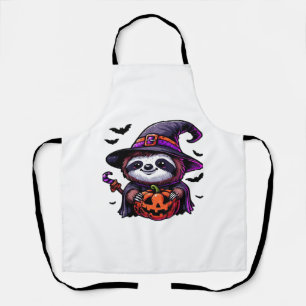 Tablier Scary Halloween Sloth Witch Costume Casquette Mer