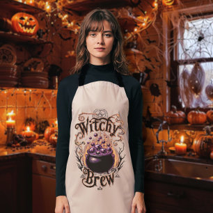 Tablier Scary Script sorcier brasser Halloween Vintage Loo