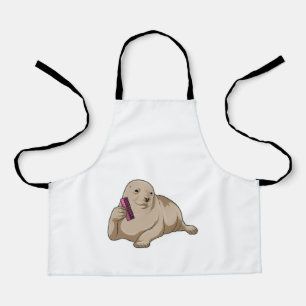 Tablier Sceau comme coiffeur avec peigne