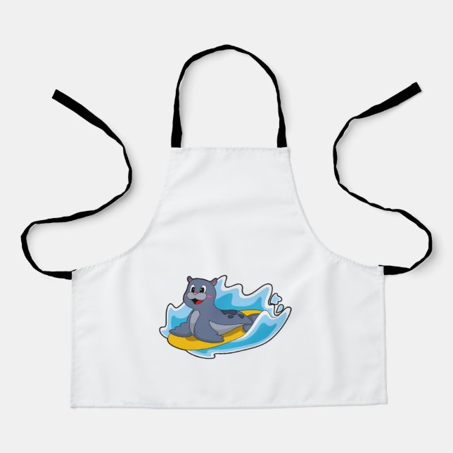 Tablier Sceau comme surfeur avec Surfboard (Recto)