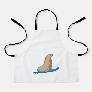 Tablier Sceau comme surfeur avec Surfboard