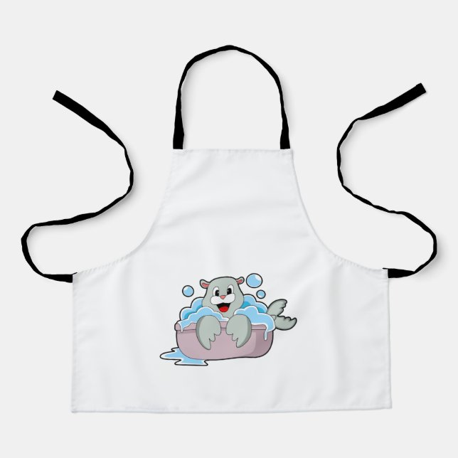 Tablier Sceau dans la baignoire (Recto)