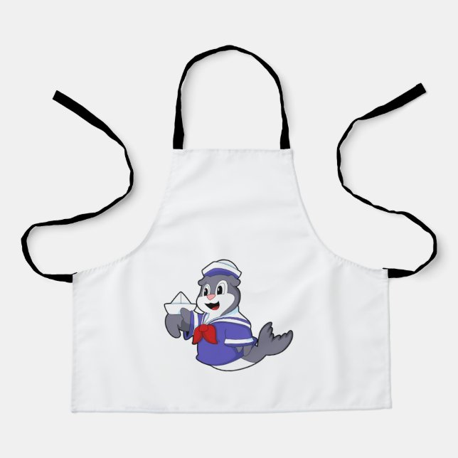 Tablier Sceller comme marin avec bateau (Recto)