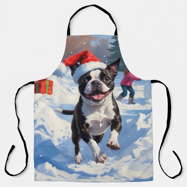 Tablier Scène de Noël du festival Terrier de Boston (Recto)