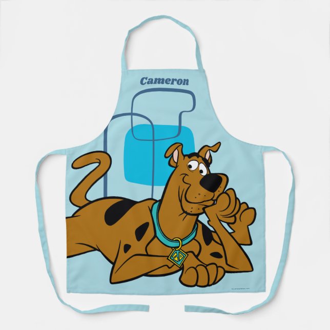 Tablier Scooby-Doo Carré Rétro Couché (Recto)