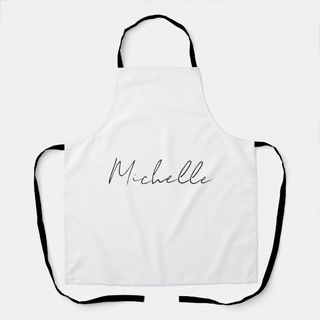 Tablier Script élégant et classique Ajouter votre nom (Recto)