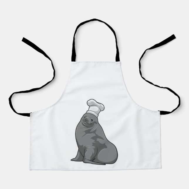 Tablier Seal as Cook with Chef casquette (Recto)