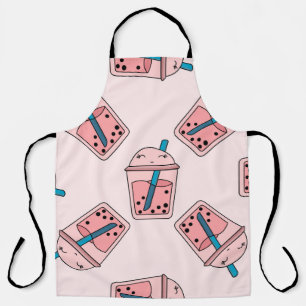Tablier Seamless bright pattern bubble tea fruit summer dr
