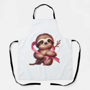 Tablier Sensibilisation au cancer du sein Sloth mignon Rub