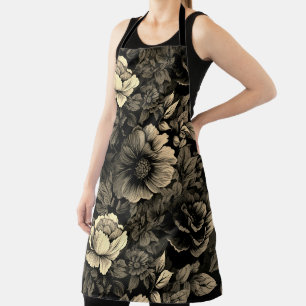 Tablier Sépia tonique Vintage Floral Print
