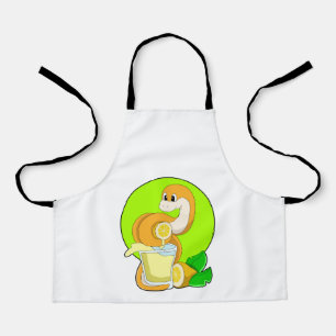Tablier Serpent avec verre de jus de citron