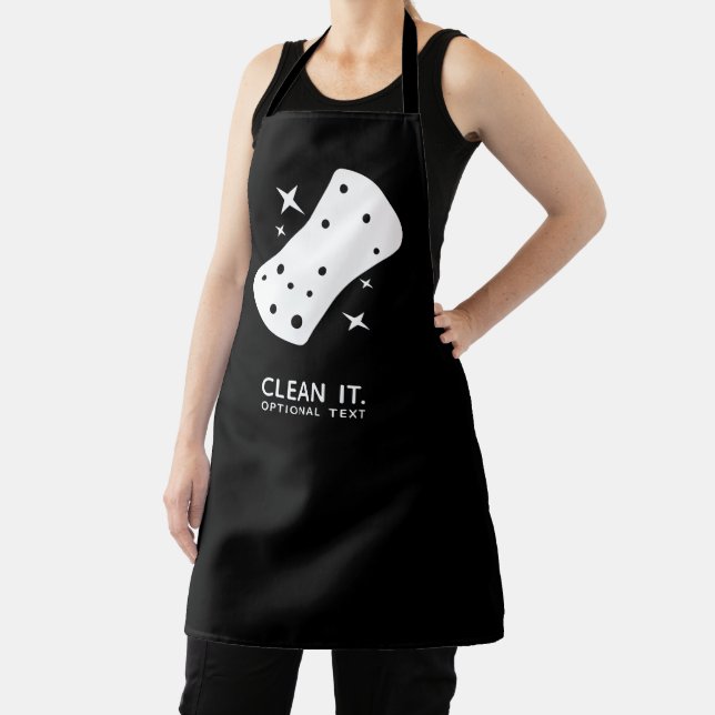 Tablier Service de nettoyage Business Noir Blanc (Insitu)